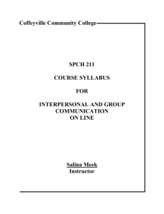 interpersonal & group communication syllabus