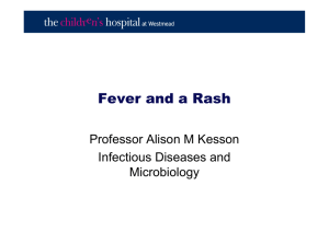 Fever and a rash in children