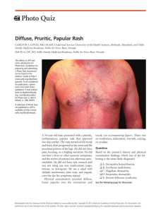 Diffuse, Pruritic, Papular Rash - American Academy of Family