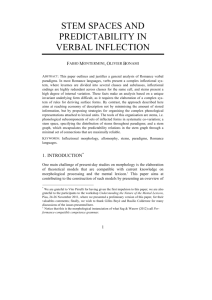 stem spaces and predictability in verbal inflection