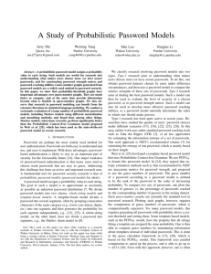 A Study of Probabilistic Password Models