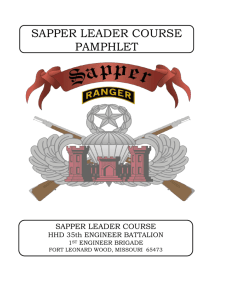sapper leader course pamphlet - Army ROTC Stonehenge Battalion