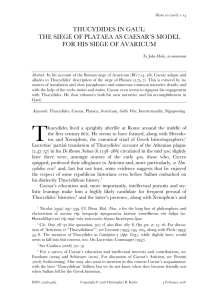 THUCYDIDES IN GAUL: THE SIEGE OF PLATAEA AS CAESAR'S