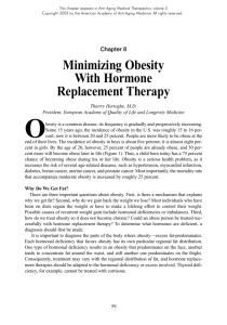 Minimizing Obesity With Hormone Replacement Therapy