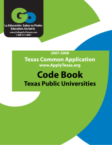 - Texas Higher Education Coordinating Board