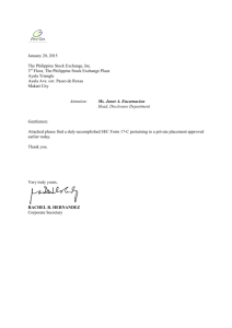 Letter to PSE Special Bod Jan 2015
