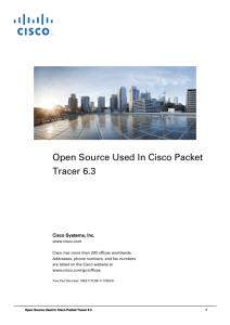 Open Source Used In Cisco Packet Tracer 6.3