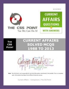 current affairs solved mcqs 1988 to 2013