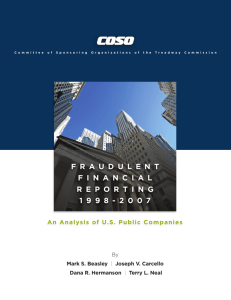 Fraudulent Financial Reporting: 1998-2007