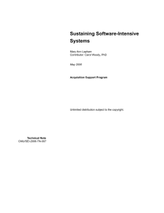 Sustaining Software-Intensive Systems