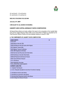 CIRCULAR-LIQUIDITY RATIO.January 2009