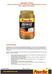 POWERBAR ISOMAX isotonic sports drink with 5 electrolytes