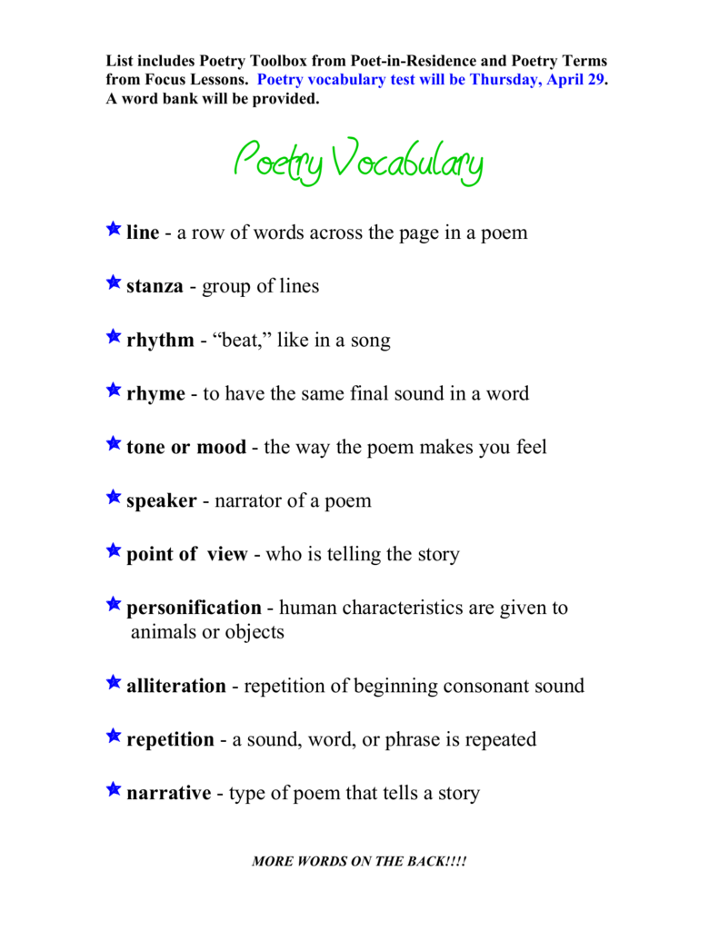 poetry-vocabulary