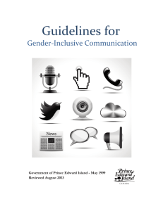 Guidelines for Gender-Inclusive Communication