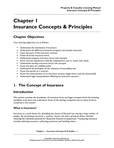Chapter 1 Insurance Concepts & Principles