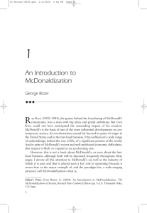 An Introduction to McDonaldization