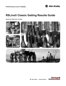 RSLinx® Classic Getting Results Guide