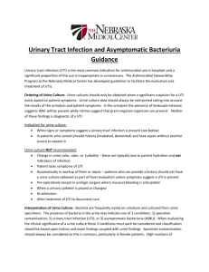 Urinary Tract Infection and Asymptomatic Bacteriuria Guidance