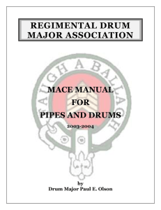 RDMA Mace Manual - Regimental Drum Major Association