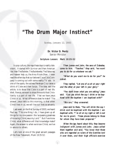 “The Drum Major Instinct”