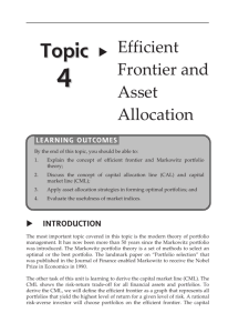 Topic4 Efficient Frontier and Asset Allocation