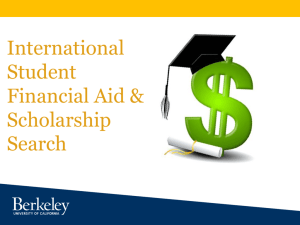 International Student Financial Aid & Scholarship Search