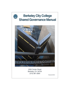 Berkeley City College Shared Governance Manual