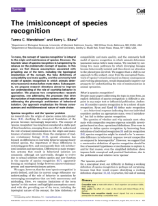 The (mis)concept of species recognition