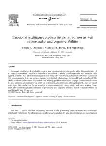 Emotional intelligence predicts life skills, but not as well as