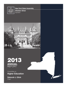 2013 Annual Report of the NYS Assembly Standing Committee on