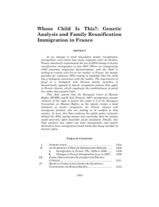Whose Child Is This?: Genetic Analysis and Family Reunification
