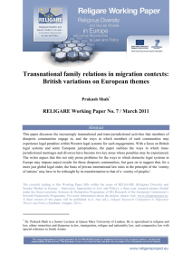 Transnational family relations in migration contexts