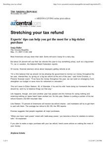 Stretching your tax refund