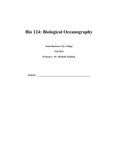 Biological Oceanography - SBCC Biological Sciences Department
