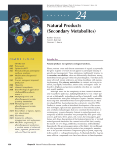 Natural Products (Secondary Metabolites)