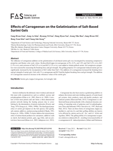 Effects of Carrageenan on the Gelatinization of Salt-Based - E-FAS