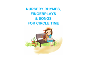 nursery rhymes, fingerplays & songs for circle time