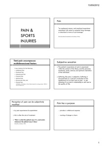pain & sports injuries