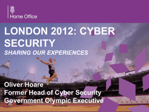 LONDON 2012: CYBER SECURITY SHARING OUR