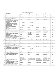 State Degree Test Bank Revised 2009