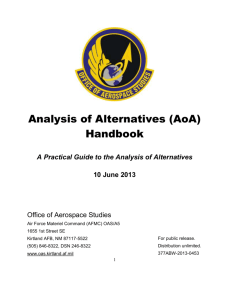 Analysis of Alternatives (AoA) Handbook