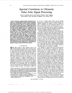 Spectral correlation in ultrasonic pulse echo signal processing