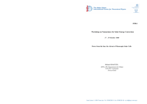 Power from the Sun: the Advent of Mesoscopic Solar Cells.