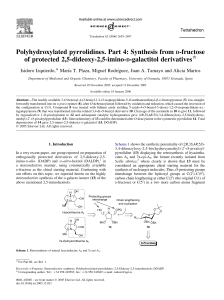 Polyhydroxylated pyrrolidines. Part 4: Synthesis from D