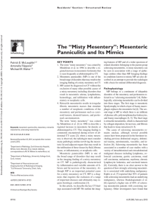 The “Misty Mesentery”: Mesenteric Panniculitis and Its Mimics