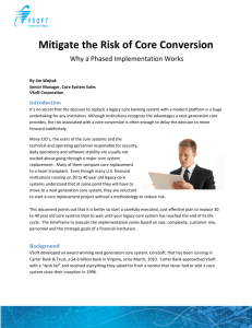 Mitigate the Risk of Core Conversion