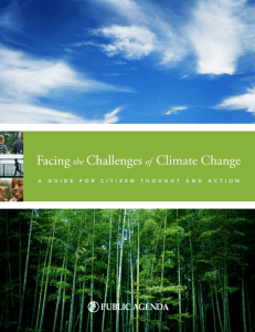 Facing the Challenges of Climate Change