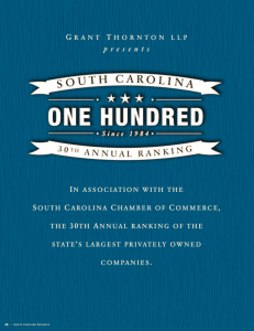 South Carolina's 100 Largest Privately Owned Companies 2014