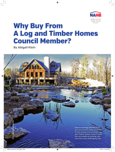 Why Buy From A Log and Timber Homes Council Member?
