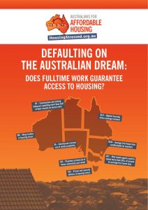 DEFAULTING ON THE AUSTRALIAN DREAM: